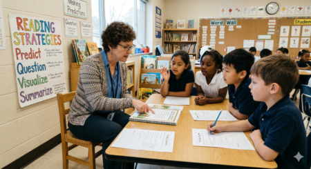 teach reading comprehension using reading strategies and short passages for elementary students